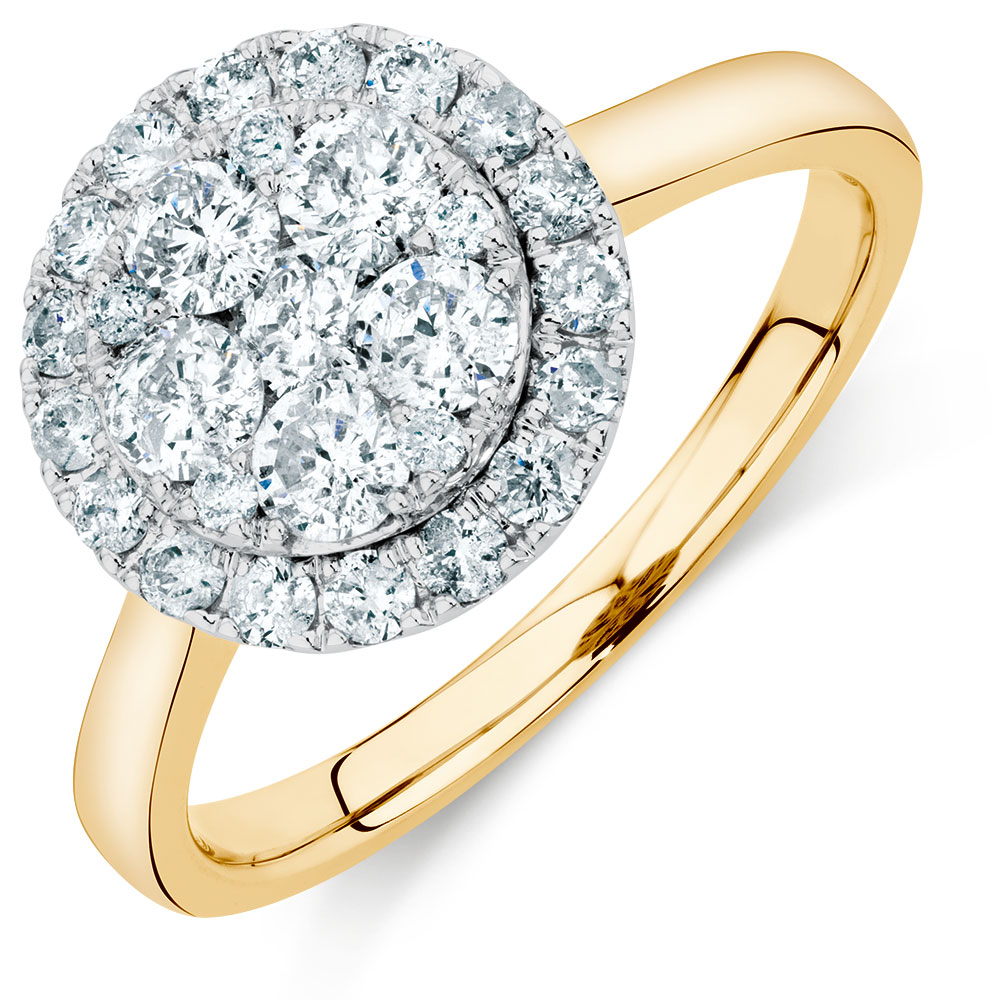 Engagement Ring with 1 Carat TW of Diamonds in 14ct Yellow Engagement Ring with 1 Carat TW of Diamonds in 14ct Yellow