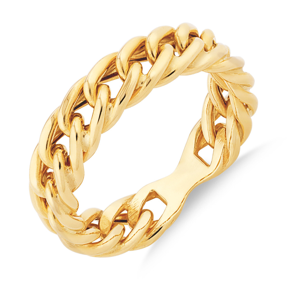 Curb Link Ring in 10ct Yellow Gold