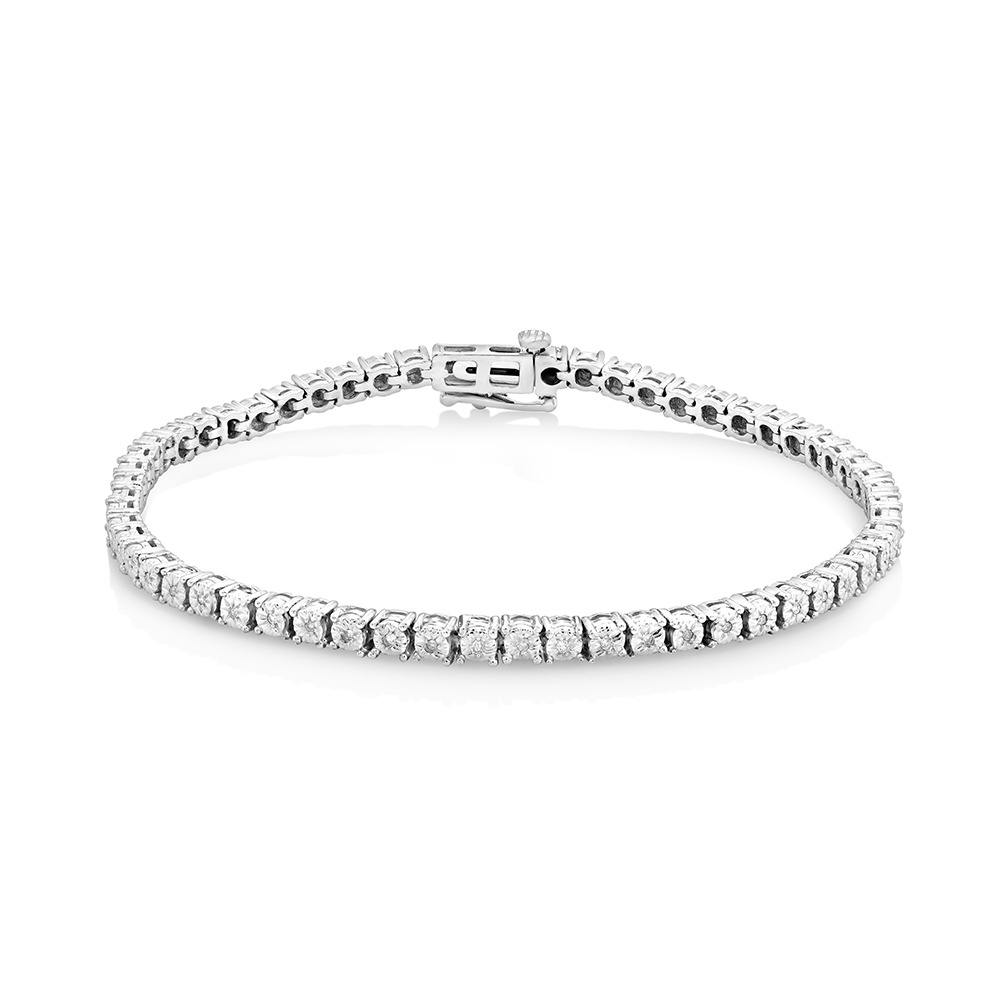 Tennis Bracelet with 1/4 Carat TW of Diamonds in Sterling Silver