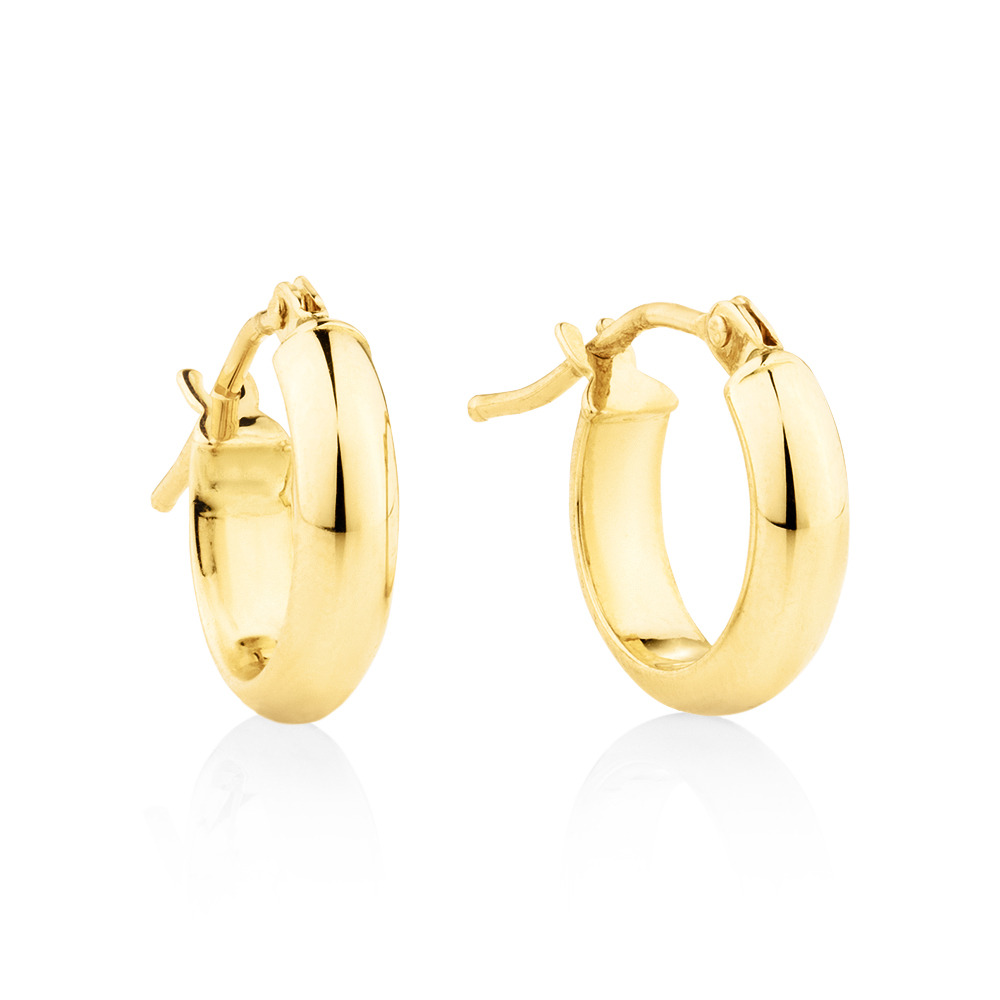 Mini Hoop Earrings in 10ct Yellow Gold