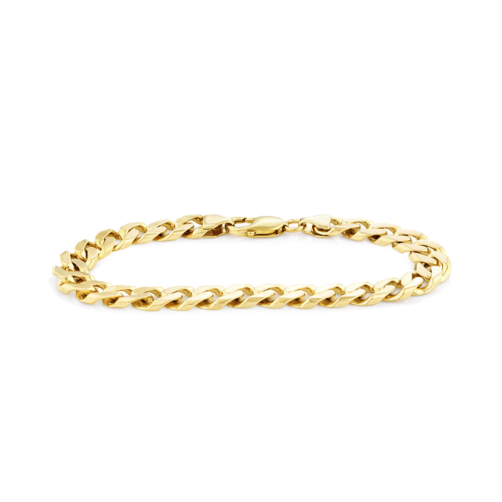 19cm (7.5") Belcher Bracelet in 10ct Yellow Gold