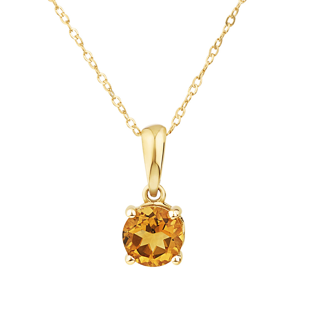 Pendant with Citrine in 10kt Yellow Gold