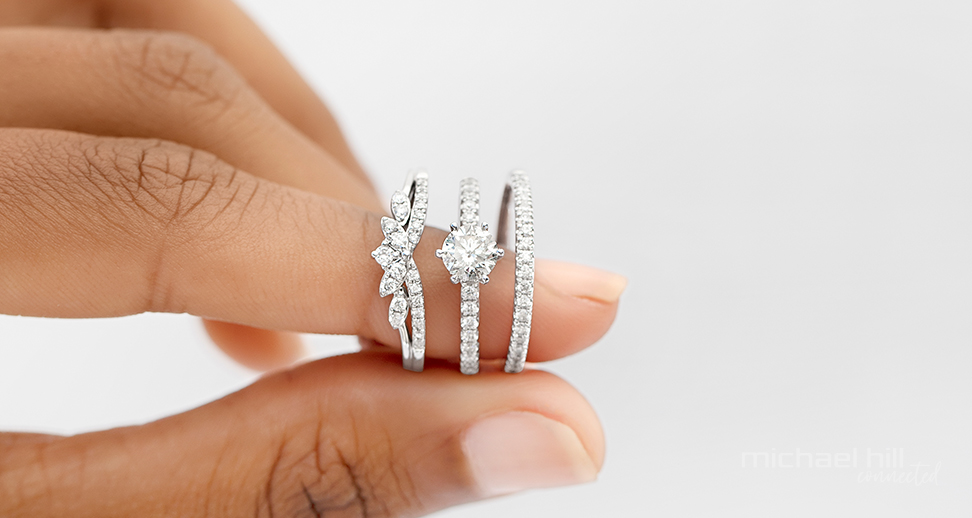 White gold bridal rings White gold bridal rings