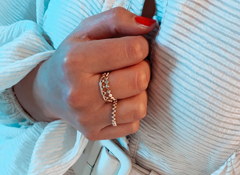 Steph's yellow gold stacker rings Steph's yellow gold stacker rings