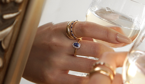 Sapphire and Yellow Gold Rings Sapphire and Yellow Gold Rings