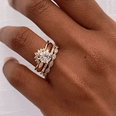 Yellow Gold and Diamond Bridal Rings Yellow Gold and Diamond Bridal Rings