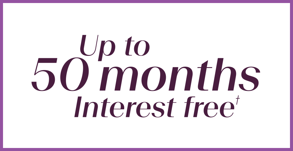 Up to 50 months interest free†
